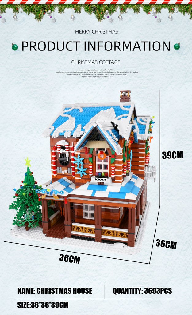 MOULD KING 16011 Merry Christmas: Christmas House