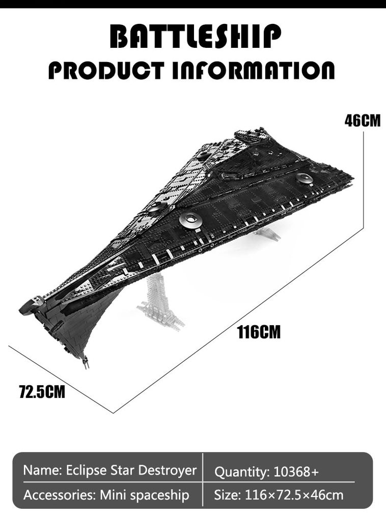 MOULD KING 21004 UCS Eclipse class Dreadnought LEPIN LEPIN Store