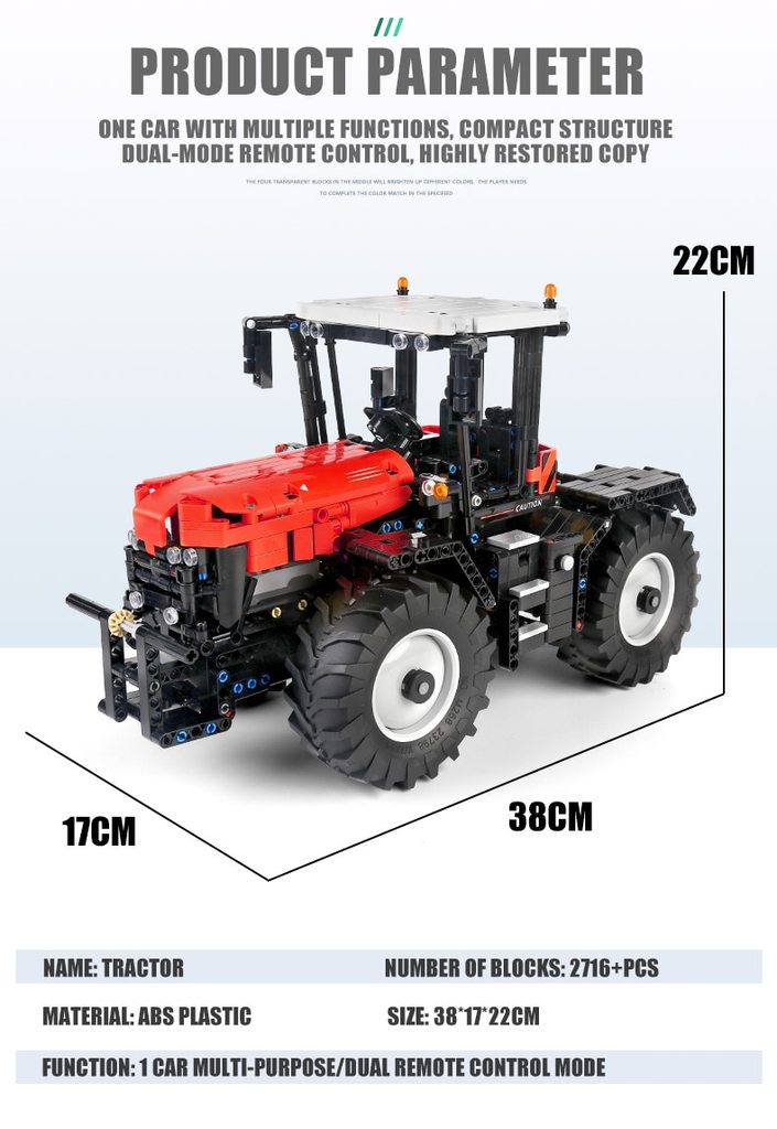 MOULD KING 17020 Tractor Fastrac 4000er Series With RC