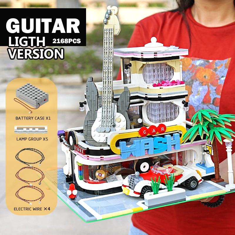 MOULD KING 16002 Guitar Shop With LED Light