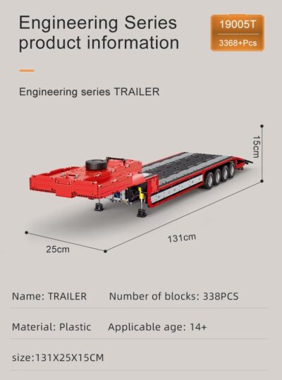 Mould King 19005 Tractor Truck Block Kits Model, MOC Building Blocks Set to  Build, Gift for Kids Age 8+/Adult Collections Enthusiasts(4825 Pieces with