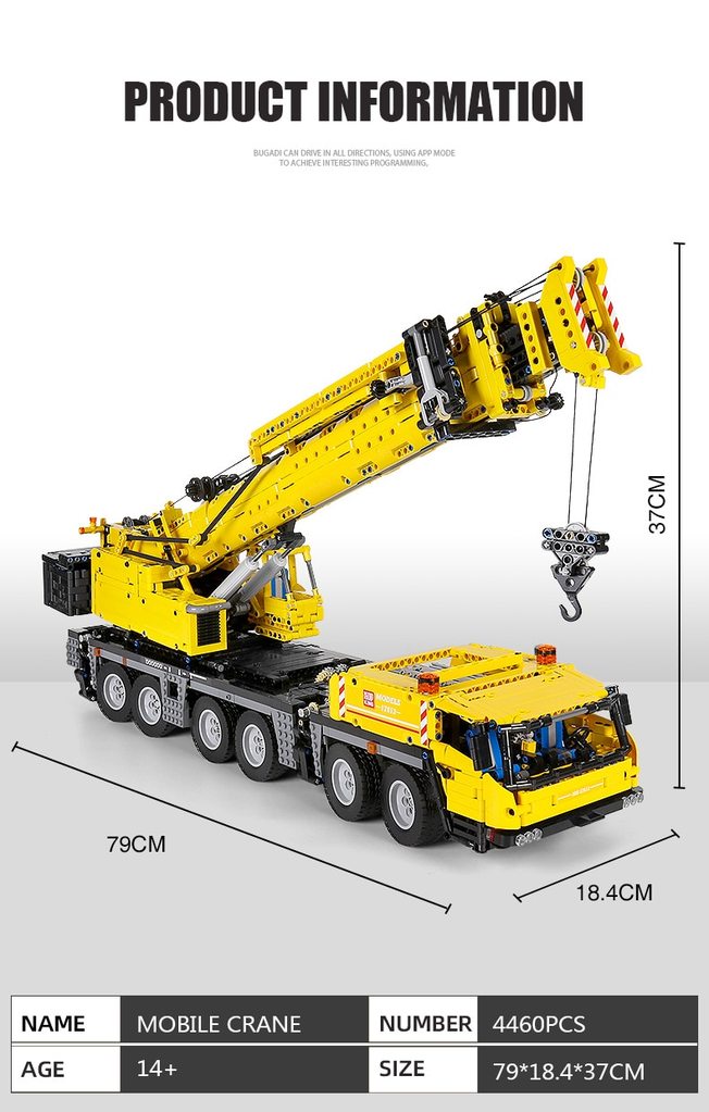 MOULD KING 17013H RC Yellow GMK Crane