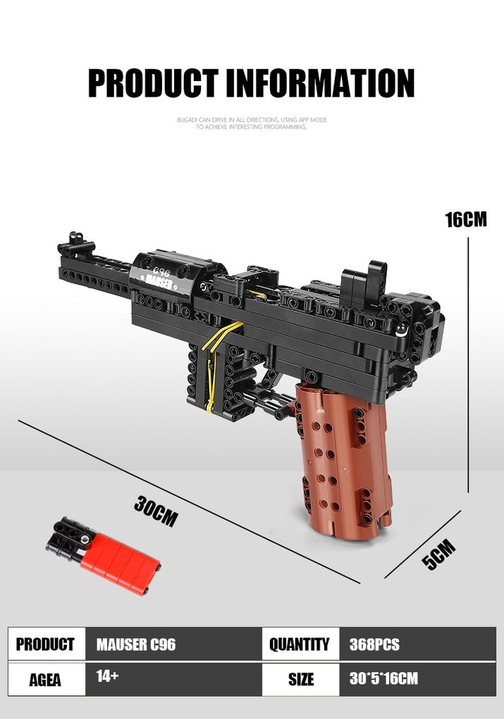 MOULD KING 14011 MAUSER C96 Block Gun