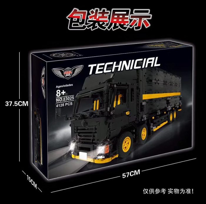 qizhile 23025 wing body truck moc 1389 23008 black wing truck 2056 - MOULD KING Block